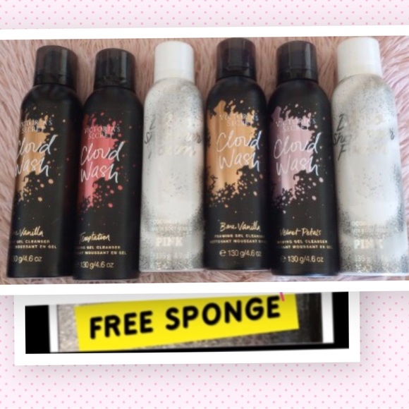 PINK Victoria's Secret Other - AMAZING LATHER.🌹FREE SPONGE VICTORIA SECRET 🌹Cloud Wash Or Body Shimmer.